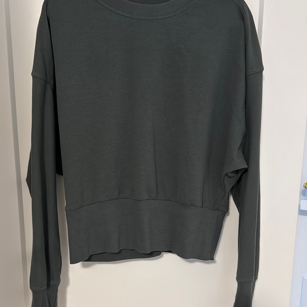 Athleta Green Oversized Long Sleeve Sweatshirt